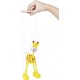 Marionnette à fil girafe en bois jaune 27 cm