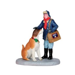 Rencontre entre le facteur et un gentil chien Lemax