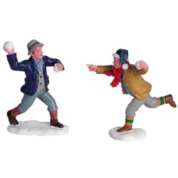 Lemax figurine Bataille de boules de nei