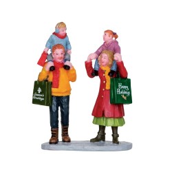 Lemax figurine Courses de Noël en famill