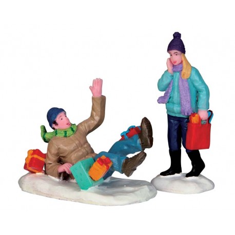 Lemax figurine Couple et cadeaux de Noël
