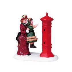 Enfant qui poste sa lettre au Père Noël Lemax Caddington