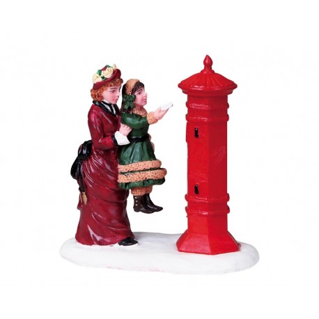 Lemax figurine Enfant qui poste sa lettr
