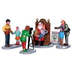 Lemax figurine Photos avec le Père Noël