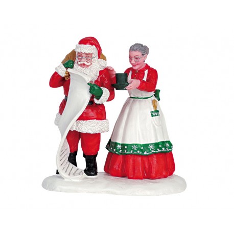 Lemax figurine Père Noël et Mère Noël