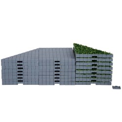 Lemax Plaza System (Grey, Triangle Grass) - 24 pcs