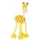 Marionnette à fil girafe en bois jaune 27 cm