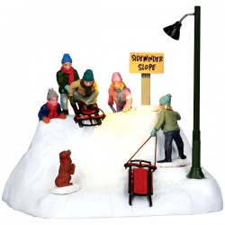 Scène lumineuse animée Piste de luge Lemax Vail Village