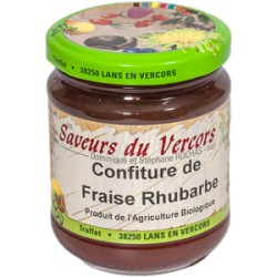 Confiture de Fraise Rhubarbe Bio 220 g