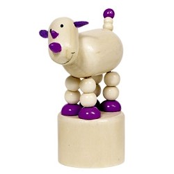 Figurine articulée en bois rhinocéros 12 cm