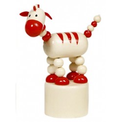 Figurine articulée en bois zèbre 12 cm