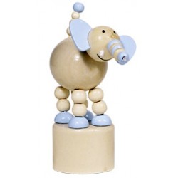 Figurine articulée en bois éléphant 12 cm