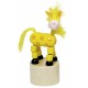 Figurine articulée cheval en bois jaune 11 cm