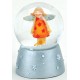 Boule à neige Ange orange résine 6 cm