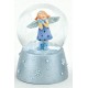 Boule à neige Ange bleu résine 6 cm
