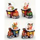 Boule à neige Bonhomme de neige train résine 7 cm