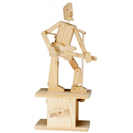 Automate en bois guitariste en kit 26 cm