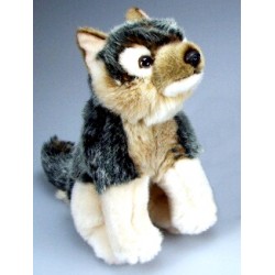 Peluche loup assis 20 cm