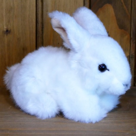 Peluche lapin blanc 18 cm