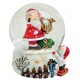 Boule à neige Père Noël Lyre résine 6 cm