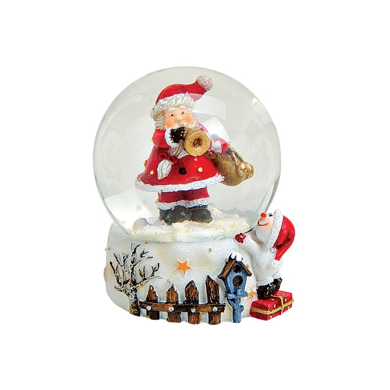 1301 boule a neige pere noel trompette