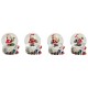 Boule à neige Père Noël tambour résine 6 cm