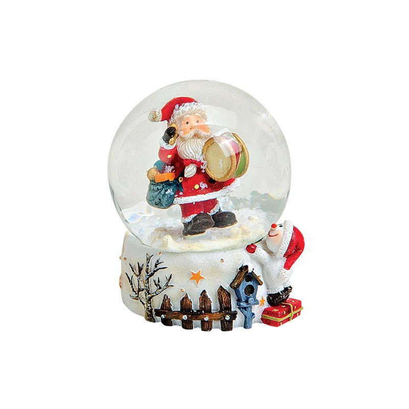 1302 boule a neige pere noel tambour