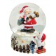 Boule à neige Père Noël violon résine 6 cm