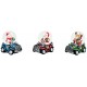 Boule à neige Noël Bonhomme de neige voiture bleu 6 cm résine