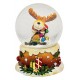 Boule à neige Noël Renne guirlande 6 cm résine
