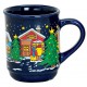 Tasse de Noël bleu nuit céramique 20 cl