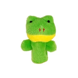 Marionnette à doigt en peluche Grenouille verte 8 cm