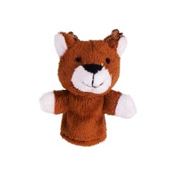 Marionnette à doigt en peluche Cerf marron 8 cm