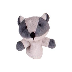 Marionnette à doigt en peluche Blaireau gris 8 cm