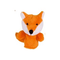Marionnette à doigt en peluche Renard orange 8 cm
