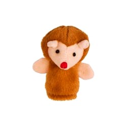 Marionnette à doigt en peluche Hérisson marron 8 cm