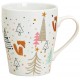 Tasse Noël renard doré porcelaine 30 cl