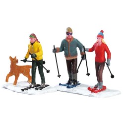Randonnée à ski entre amis lot de 2 Lemax Vail Village