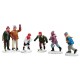Famille jouant au hockey Lemax Vail Village