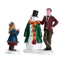 Bonhomme de neige de papa lot de 2 Lemax Caddington