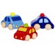 Voiture en bois enfant avec klaxon rouge 9 cm