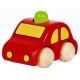 Voiture en bois enfant avec klaxon rouge 9 cm