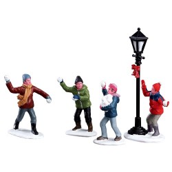 Bataille de boules de neige lot de 4 Lemax