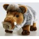 Peluche Sanglier 30 cm gris marron