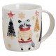 Tasse Noël raton-laveur porcelaine 30 cl