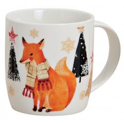 Tasse Noël renard porcelaine 30 cl