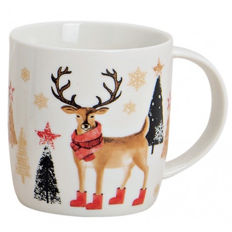 Tasse Noël renne porcelaine 30cl