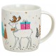 Tasse Noël renne doré porcelaine 30 cl