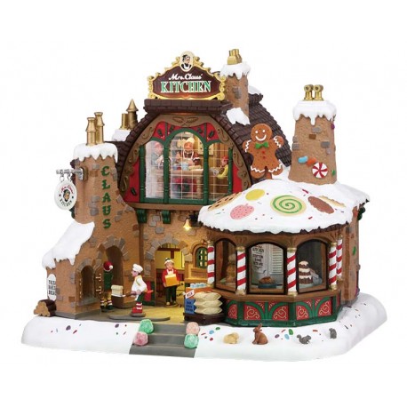 Maison lumineuse animée et sonore Cuisine de la Mère Noël