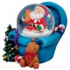 Boule à neige Père-Noël fauteuil bleu